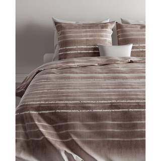 Beddengoed Zen katoen - Taupe - 140x200/220cm + kussen 70x60cm
