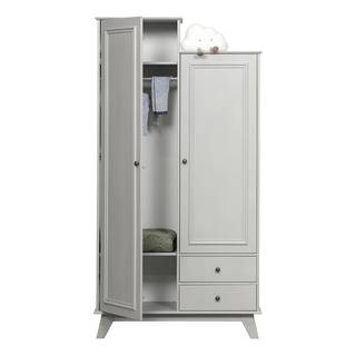Garderobenschrank Malpas Kiefer massiv - Kiefer Grau