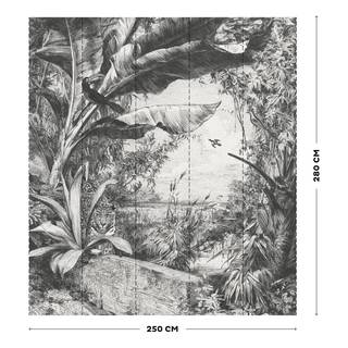 Fotomurale Jungle Animals Grigio - 2,5m  x 2,8m  x 0,02m
