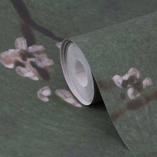 Fotomurale Chinese Blossom Verde - 3m  x 2,8m  x 0,02m - Verde