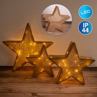 LED-wandlamp Malcom katoen/ijzer - 3 lichtbronnen