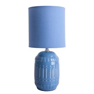 Lampada da tavolo Erida Ceramica / Tessuto misto - 1 punto luce - Blu