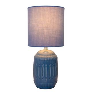 Lampada da tavolo Erida Ceramica / Tessuto misto - 1 punto luce - Blu