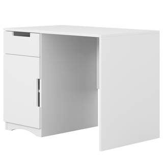 Schreibtisch Classic Weiß - Holzwerkstoff - 10 x 87 x 60 cm