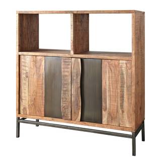 Ensemble de bureau Domme (3 éléments) Acacia massif / Fer - Acacia / Anthracite