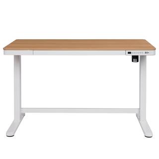Schreibtisch Eroll Höhenverstellbar - Eiche Dekor / Weiß