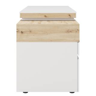 Bureau Sirka wit/knoestige eikenhouten look
