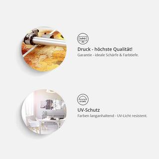Afbeelding Trees In The Fog verwerkt hout & linnen - zwart-wit