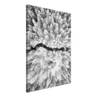 Afbeelding Cold Stream verwerkt hout & linnen - zwart-wit