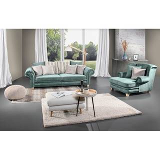 XXL-fauteuil Salvator Blauw - Deels massief hout - Textiel - 125 x 100 x 140 cm