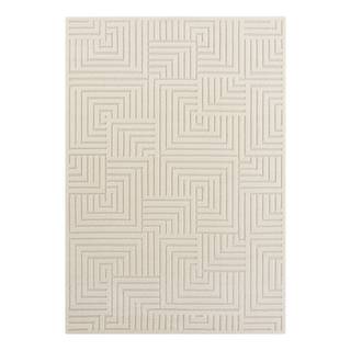 Laagpolig vloerkleed Optik Manipu polyester/polypropeen - Crèmekleurig/beige - 200 x 290 cm