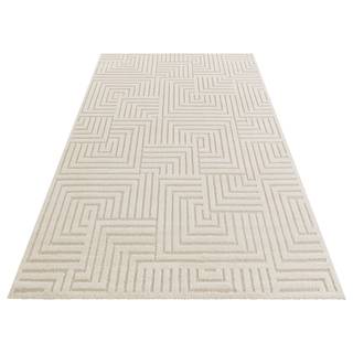 Laagpolig vloerkleed Optik Manipu polyester/polypropeen - Crèmekleurig/beige - 200 x 290 cm