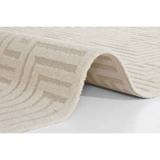 Laagpolig vloerkleed Optik Manipu polyester/polypropeen - Crèmekleurig/beige - 200 x 290 cm
