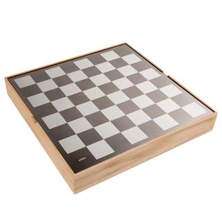Schach-Set Natural Zinn / Eisen - Natura - 35,255cm x 5,715cm x 35,56cm