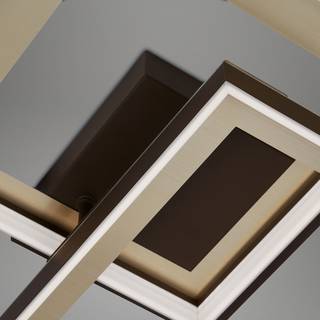 LED-Deckenleuchte Frame Blend I Polycarbonat / Eisen - 1-flammig - Gold