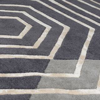 Tapis en laine Harlow Laine - Gris - 160 x 230 cm