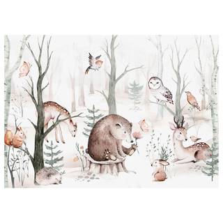 Afbeelding Forest Friends polyester PVC/sparrenhout - bruin/beige