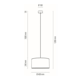 Suspension Espacio I Papier / Acier - 1 ampoule