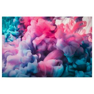 Canvas Colored Smoke Poliestere PVC / Legno di abete rosso - Rosa / Lilla