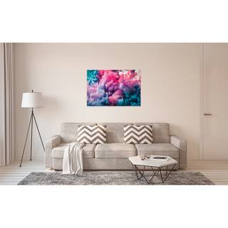 Canvas Colored Smoke Poliestere PVC / Legno di abete rosso - Rosa / Lilla