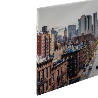 Tableau déco New York Views Polyester PVC / Épicéa - Marron / Gris