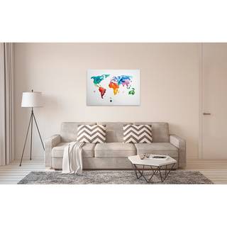 Afbeelding Colourful World polyester PVC/sparrenhout - meerdere kleuren/blauw