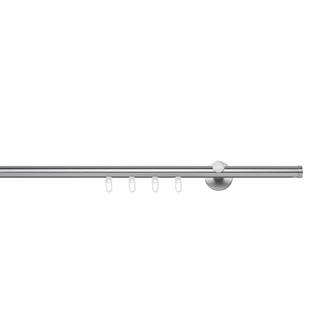 Gardinenstange Match Innenlauf 1-läufig Aluminium - Edelstahl - Breite: 360 cm