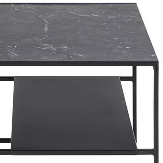 Tavolino da salotto Zap II Effetto marmo nero / Nero