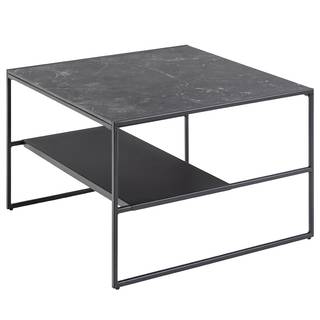 Tavolino da salotto Zap II Effetto marmo nero / Nero