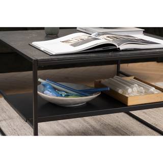 Tavolino da salotto Zap II Effetto marmo nero / Nero