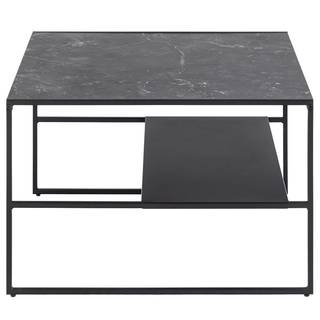 Tavolino da salotto Zap II Effetto marmo nero / Nero