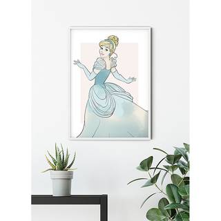 Wandbild Cinderella Beauty Mehrfarbig - Papier - 50 cm x 70 cm