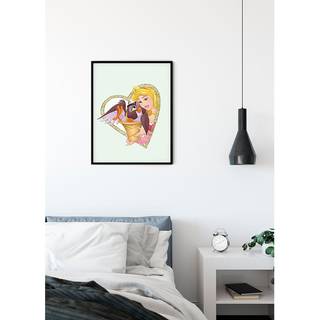Wandbild Aurora und Owl Mehrfarbig - Papier - 50 cm x 70 cm