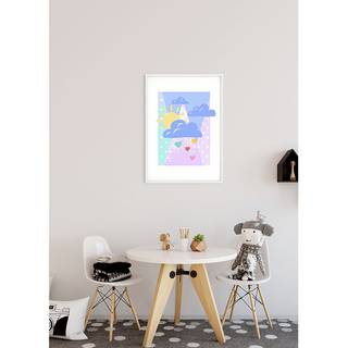 Tableau déco Winnie Pooh Clouds Multicolore - Papier - 50 x 70 cm