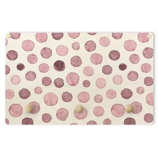 Kinderkapstok Aquarel Bolletjes Oud pink