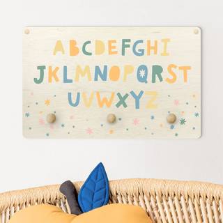 Kinderkapstok Alfabet met Sterren Meerdere kleuren - Meerkleurig