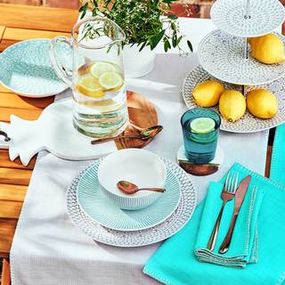 Set de table FINCA 100 % coton - Turquoise - 35 cm x 0,5 cm x 47 cm - Turquoise