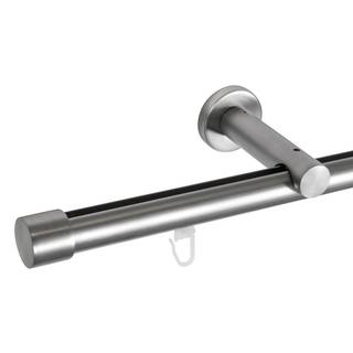 Bastone per tenda Profilo 20 mm Zama - Effetto acciaio inox - Larghezza: 240 cm