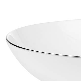 Tiefer Teller SILVER LINING Porzellan / Fine Bone China - Weiß