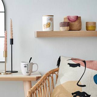 Tasse LINE ART Keramik - Weiß