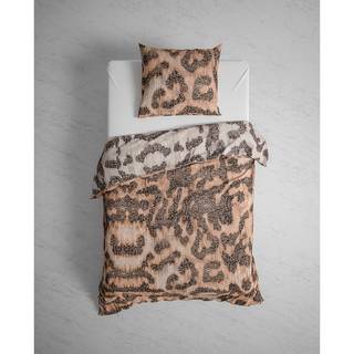 Omkeerbaar beddengoed Artimis katoensatijn - beige - 155x220cm + kussen 80x80cm