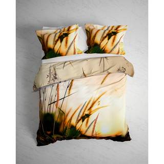 Parure réversible de lit Hamiton Satin de coton - Beige - 260 x 260 cm + 2 coussin 60 x 70 cm