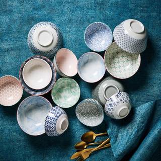 Bol ORNAMENTS III Porcelaine - Blanc / Bleu / Rouge