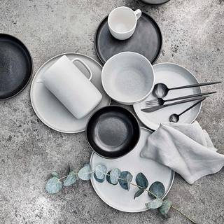 Schale CASA NOVA Steinzeug / reaktive Glasur - Grau - Grau