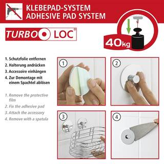 Turbo-Loc Toilettenpapierhalter Orea Edelstahl - Silber