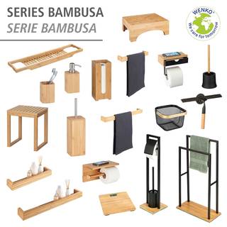 WC-Bürstenhalter Basic Bambusa Polypropylen / Bambus - Schwarz