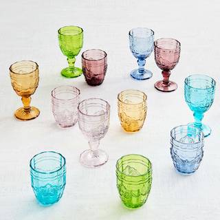 Trinkglas VICTORIAN Farbglas - Türkis