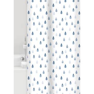 Duschvorhang Drops Polyester PVC - Blau