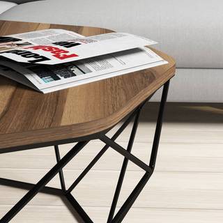 Table basse Comtash Imitation noyer