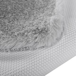Hochflorteppich Sara I Polyester - Silber - 70 x 120 cm